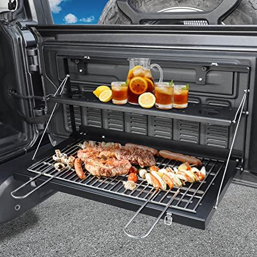 CheroCar for Jeep JL Tailgate Table Rear Foldable Cargo Shelf Aluminum Alloy by CheroCar