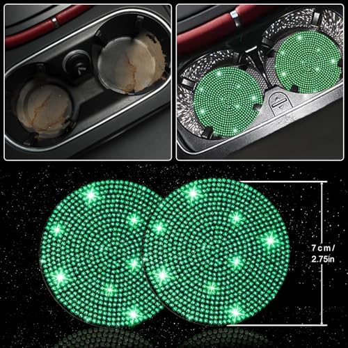 NBTEPEM 27 PCs Green Bling Car Accessories Set - Image 7