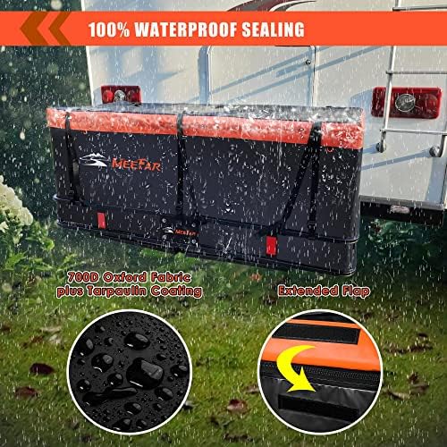 Hitch Mount Cargo Carrier Luggage Bag Waterproof 16 Cubic Feet Luggage Rack - Image 7