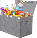 Large Toy Box Storage with Lid, Collapsible Sturdy Toy Chest Storage Bin by popoly