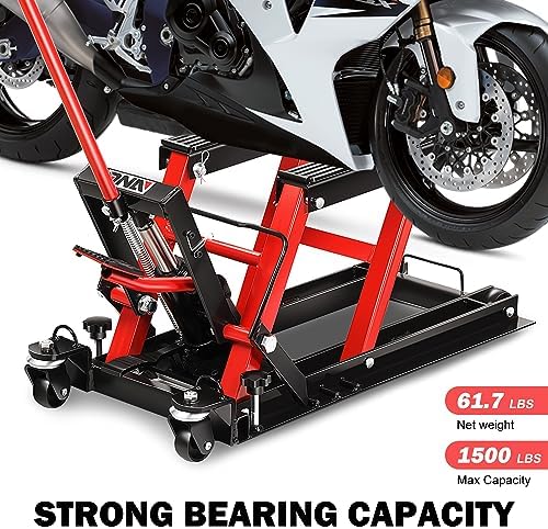 DNA Motoring Steel Hydraulic Motorcycle ATV Scissor Lift Jack Hoist Stand - Image 3