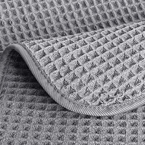 POLYTE 430 GSM Poly Blend Microfiber Waffle Wash Cloth Face Towel, 13x13 in - Image 4