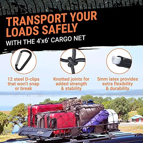 Truck Bed Cargo Net – 4 x 6 Foot, Heavy-Duty Elastic Mesh - Image 2