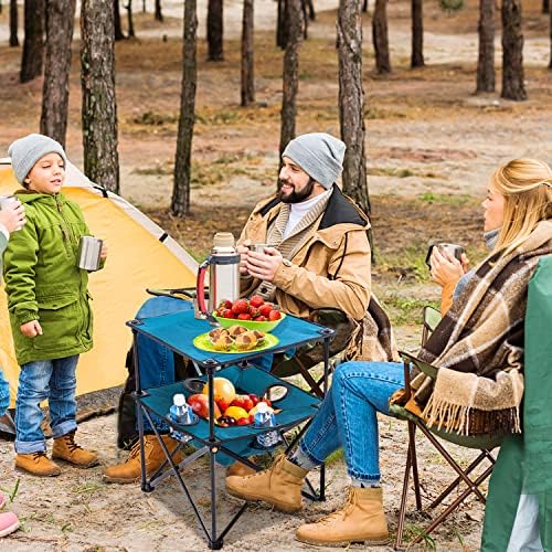 Folding Camping Table, Portable Outdoor Picnic Table, Lightweight Square Camp - Image 2