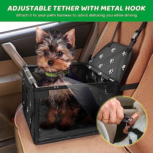 GENORTH Small Dog Car Seats for Small Dogs, Portable Puppy/Pet Car Booster Seat - Image 3