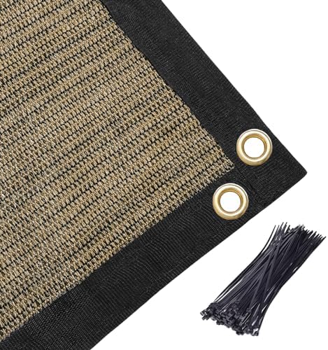 Amagenix 90% Shade Fabric 4'X 8' Mocha Sun Shade Cloth - Image 6