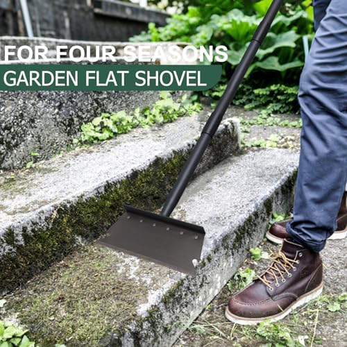 Garden Cleaning Shovel, Ice Scraper, 59 Inch Adjustable Handle Heavy Duty - Image 2