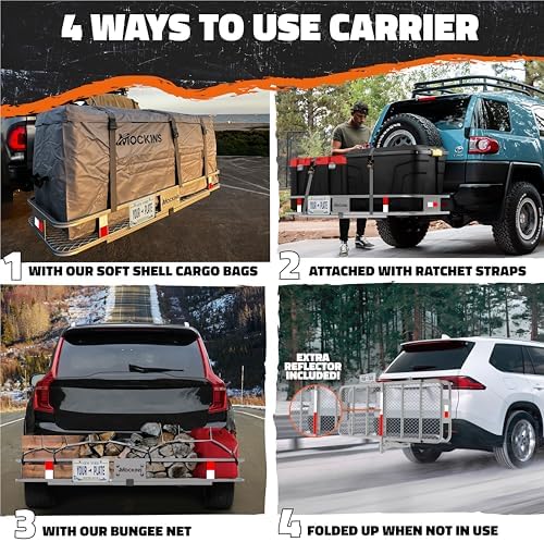 Mockins 500 Lbs. Capacity Folding Luggage Rack - Image 4