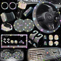 NBTEPEM 27 PCs Multicolor Bling Car Accessories Set by NBTEPEM