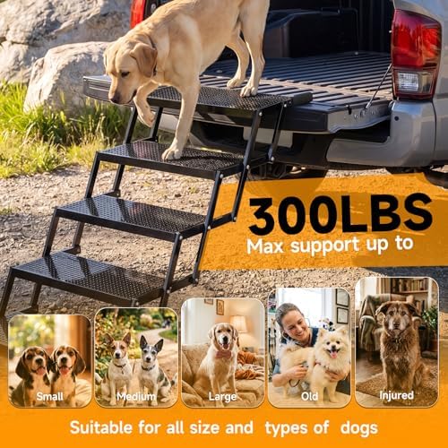 6-Step Dog Stairs for Car, Foldable Pet Steps for Large Dogs - Image 6
