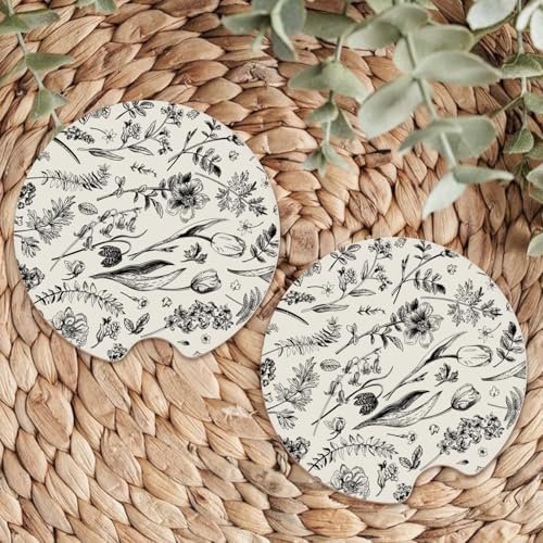 Ceramic Car Coasters – Absorbent Car Cup Holder Coaster Set - Image 5