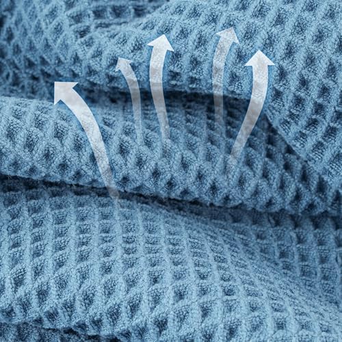 Microfiber Waffle Hand Towels, 2 Pieces, Fast Drying, Lint Free 430 GSM - Image 2