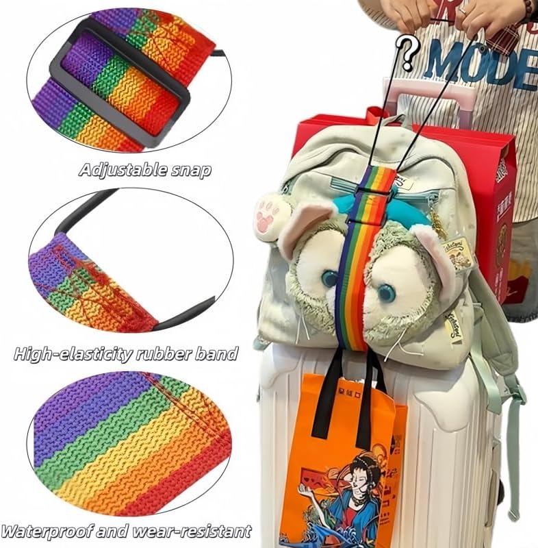 Multi usestrong Adjustable Luggage Straps-Flexible and Adjustable Elastic - Image 4