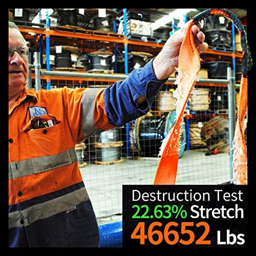 ALL-TOP Extreme Duty Tow Strap Recovery Kit: 4inch x 20ft 100% Nylon and 22% - Image 2