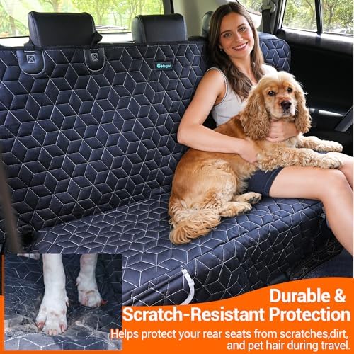 Meginc Dog Car Seat Cover-Waterproof Bench Back Seat Protector - Image 3