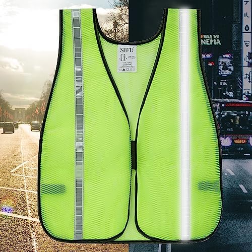 SIFE 10 Pack High Visibility Reflective Safety Vest, Made from Breathable and - Image 4