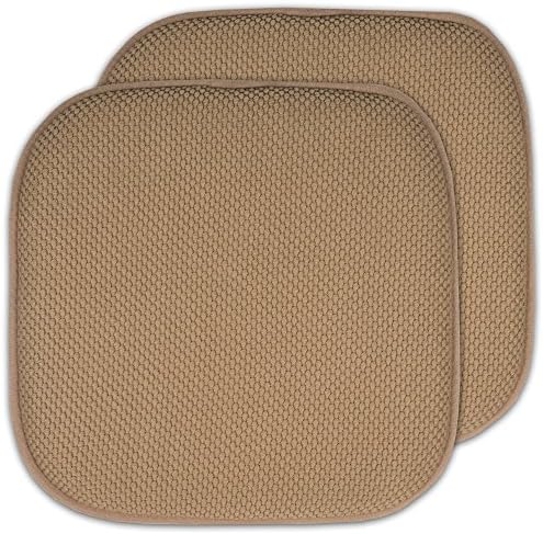 Sweet Home Collection Memory Foam Honeycomb Nonslip Back 16" x 16" Chair/Seat by SweetHomeCollection