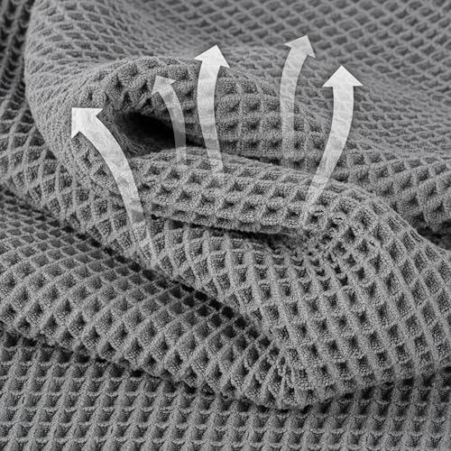 Microfiber Waffle Face Towels, 4 Pieces, Fast Drying, Lint Free 430 GSM - Image 2