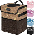 Cute Mini Car Trash Bag with Lid, Glitter Garbage Can Bin Hanging by BAOGCOYO