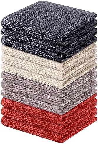 Kitinjoy 100% Cotton Waffle 12-Pack Kitchen Towels by Kitinjoy