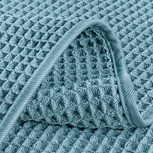 POLYTE 430 GSM Poly Blend Microfiber Waffle Wash Cloth Face Towel, 13x13 in - Image 3