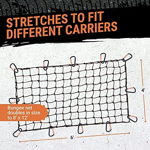 Truck Bed Cargo Net – 4 x 6 Foot, Heavy-Duty Elastic Mesh - Image 4