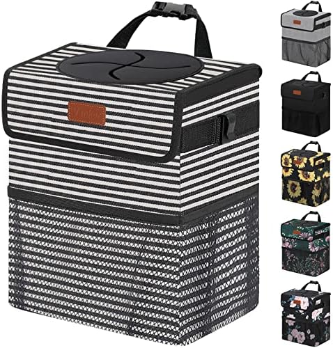 Vankor Car Trash Can with Lid Leak Proof Car Accessories by Vankor