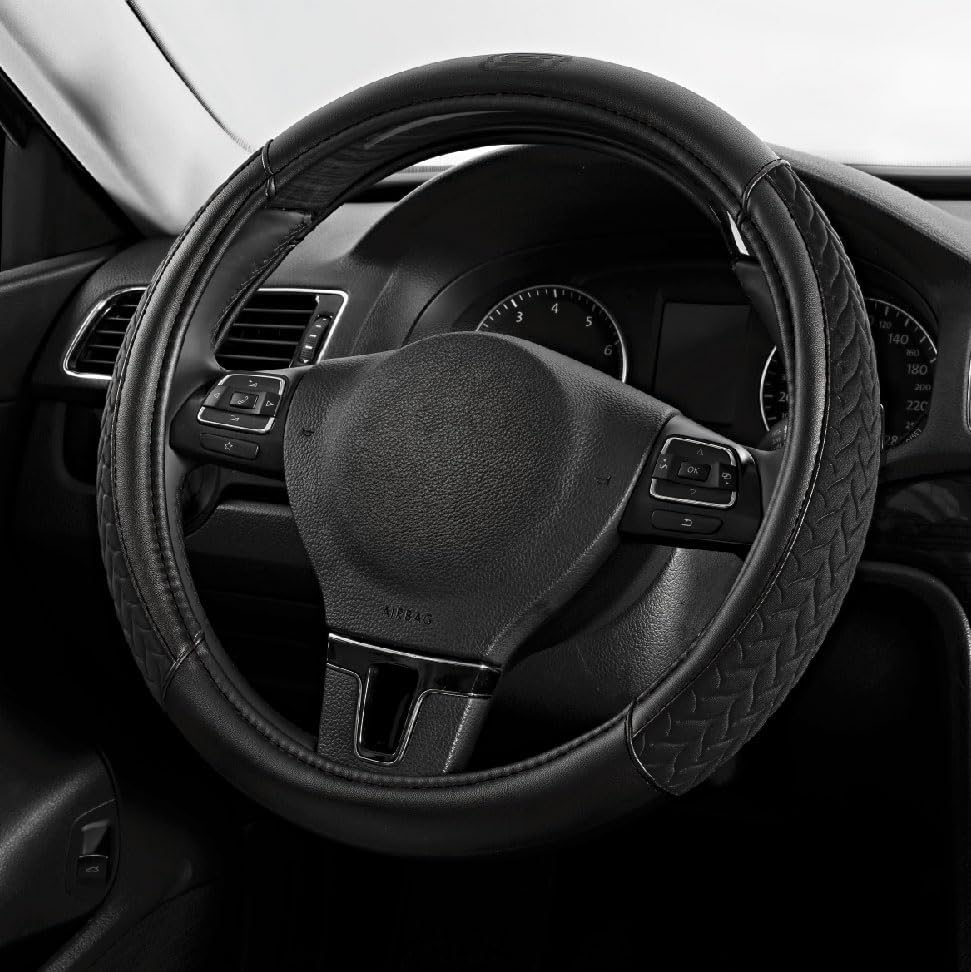Skechers Steering Wheel Cover, Max Cushioning Leather Steering Wheel Cover by Unknown