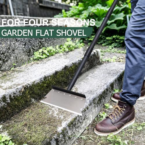 Garden Cleaning Shovel, Snow Shovel, Ice Scraper, 59 Inch Adjustable Handle - Image 2