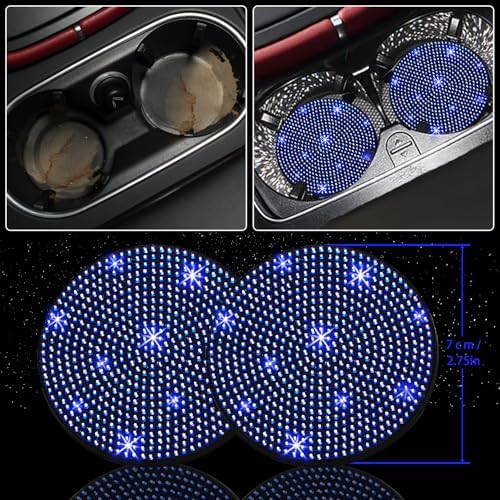 NBTEPEM 27 PCs Blue Bling Car Accessories Set - Image 7