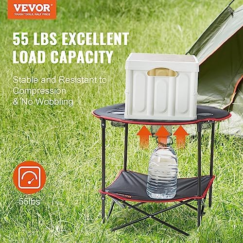 VEVOR Folding Camping Table, Outdoor Portable Fold Up Lightweight Side Table - Image 6