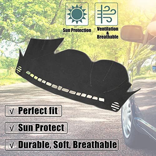 X AUTOHAUX Car Dashboard Cover Polyester Non-Slip Mat Protector Carpet Sun Proof - Image 7