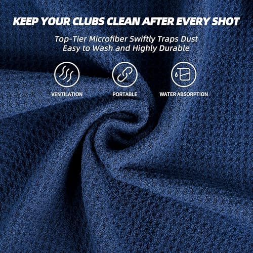 Mile High Life Microfiber Golf Towel 6 Pack Waffle - Image 3