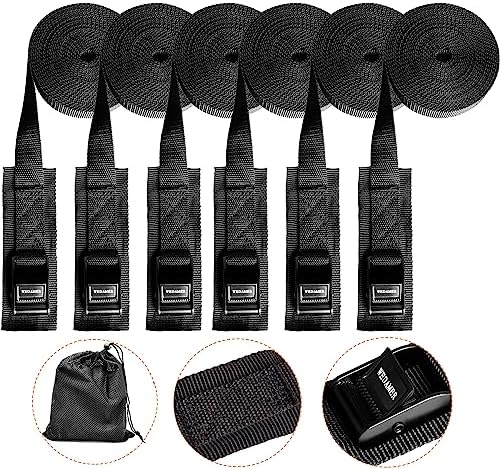 WEDAMER 6 Pack Kayak Tie Down Straps 1" x16.4Ft Cam Buckle Lashing Straps - Image 2