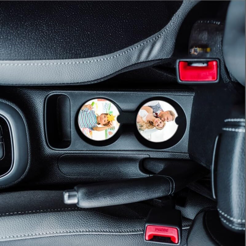 Eorbow 24 Packs Ceramic Sublimation Car Coasters, Car Blanks Cupholders - Image 7