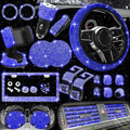 NBTEPEM 27 PCs Blue Bling Car Accessories Set by NBTEPEM