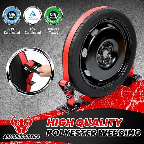 Wheel Chock Tie Down Kit, Heavy Duty Trailer Tire Straps Kit - Image 4