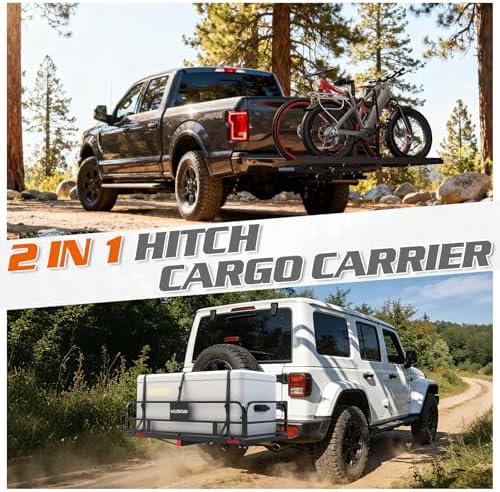 Wildroad 60"x24"x14" Hitch Cargo Carrier, Fits 2" Receiver - Image 5
