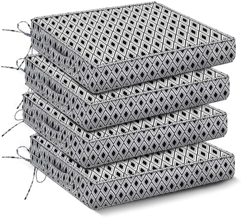 IPYNBAP Outdoor Chair Cushions Set of 4 -Waterproof Outdoor Seat Cushions by IPYNBAP
